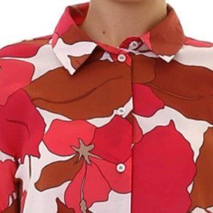 NWT Emme Marella Cotton RONCOLO Blouse Shirt Cream